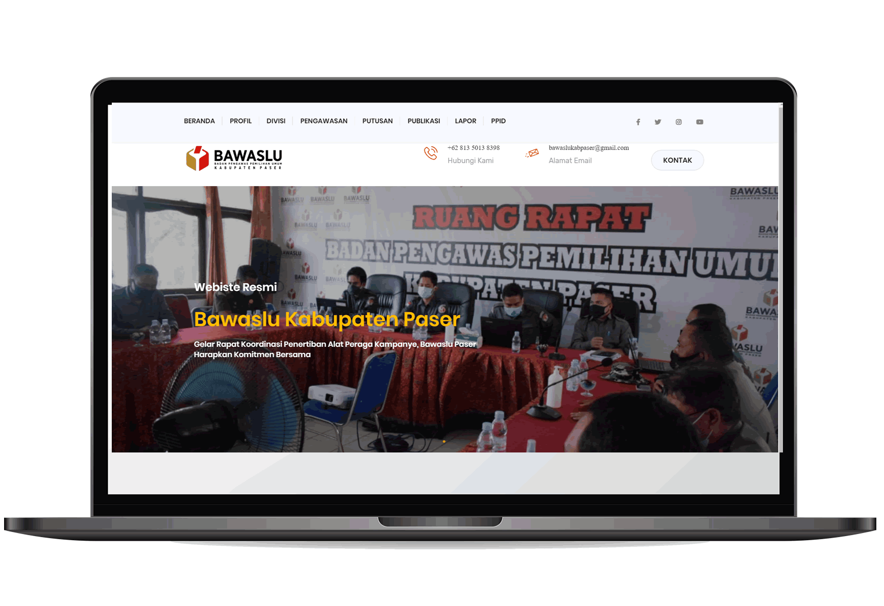 Website Company Profile - Bawaslu Paser