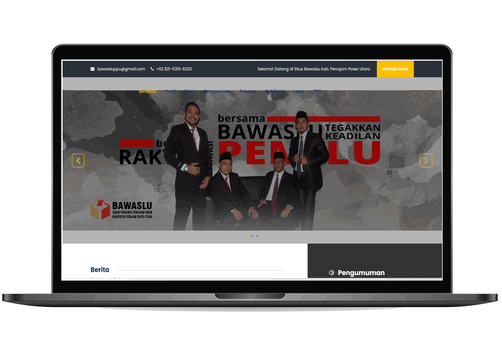 Website Company Profile - Bawaslu PPU