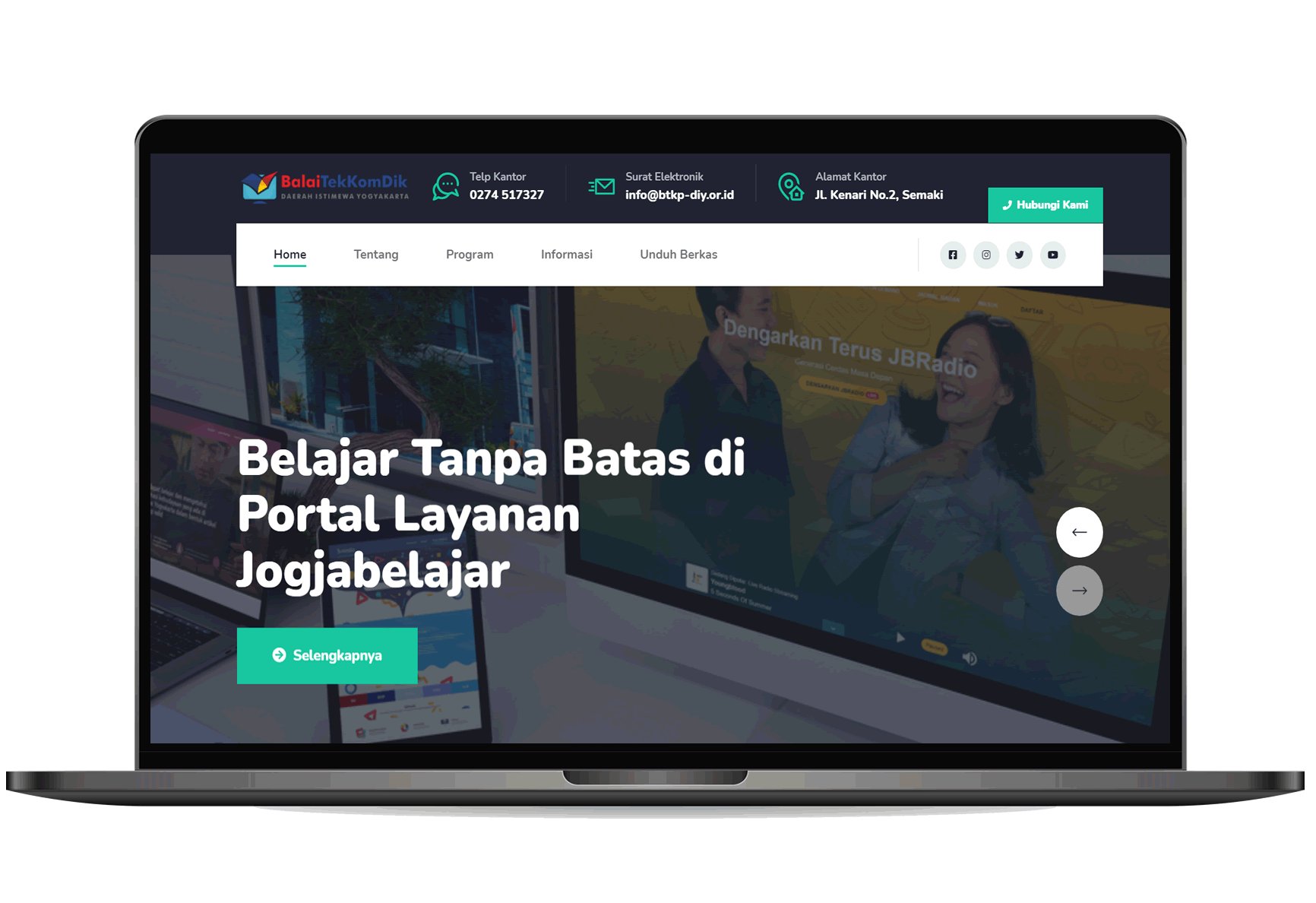 Website Company Profile - Balai Tekkomdik DIY